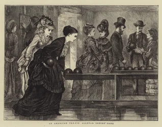 En amerikansk tiostiftsgränd, ett damspel